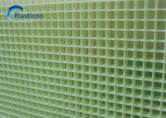 Grelha de piso de fibra de vidro reforçada verde resistente à corrosão de alta resistência
