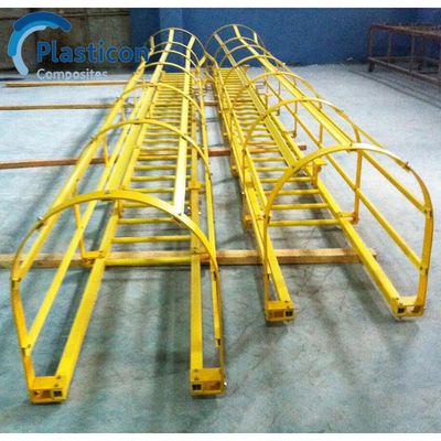 Compositos de FRP pultrudo amarelo para cerca de escadas e calçadas