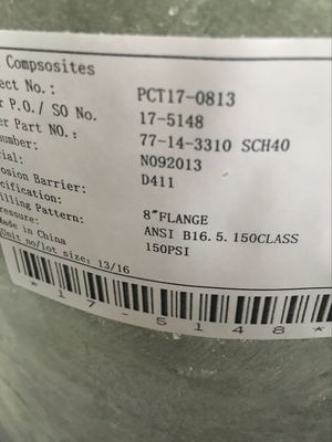 Fibra de vidro reforçada de plástico GRP Flange Pipe Flange de plástico
