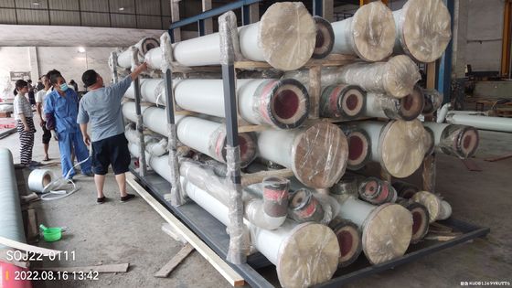 Resistência à corrosão Tubo GRP Tubo de fibra de vidro Classificação de temperatura 110 ° C