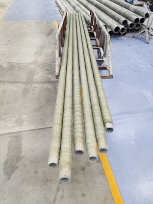Tubo reforçado de vidro de 2 mm de espessura para indústrias químicas e petroquímicas
