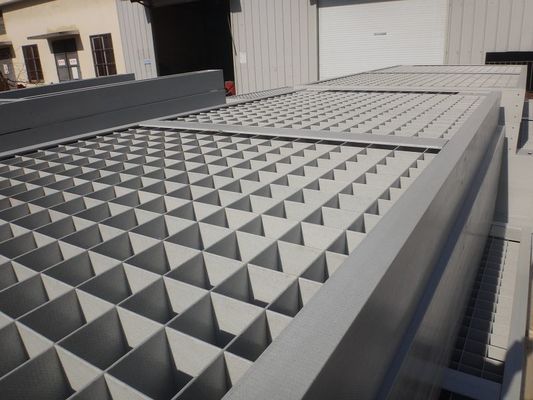 Grelhas de fibra de vidro moldadas reforçadas quadradas com barra transversal de 6x6 mm