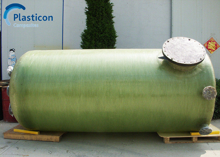 Tanque de FRP de baixa corrosão Tanque de FRP horizontal verde Certificação ISO