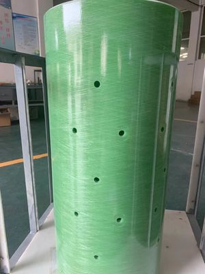 Tubo de fibra de vidro de 3 polegadas de resina de viníster verde com ligação de fio